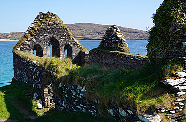The ruins of Derrynane Abbey, Derrynane, Co Kerry