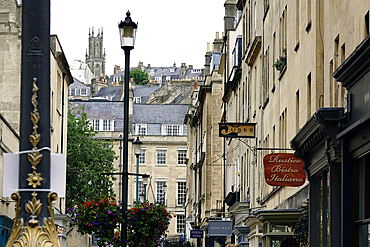 Fine architecture in the city of Bath, a city in Somerset, England, known for and named after its Roman-built baths
