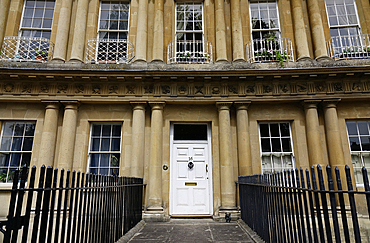 Fine architecture in the city of Bath, a city in Somerset, England, known for and named after its Roman-built baths