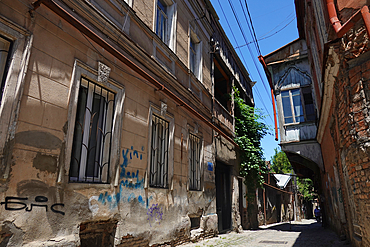 Architecture in central Tbilisi, the capital city of Georgia, encompasses Eastern Orthodox churches, ornate art nouveau buildings, mosques, Soviet Modernist structures, and contemporary designs
