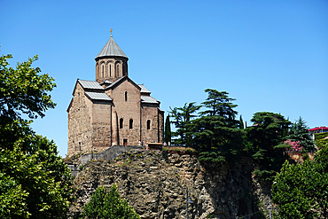 Architecture in central Tbilisi, the capital city of Georgia, encompasses Eastern Orthodox churches, ornate art nouveau buildings, mosques, Soviet Modernist structures, and contemporary designs