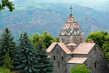 Sanahin Monastery Complex, a monastery dating back to the 10th century, featuring elaborate vaulted interiors & stone carvings, Debet canyon, northern Armenia