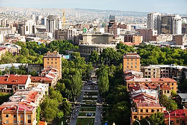 Architecture in central Yerevan, the capital of Armenia, Armenia