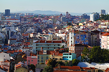 Architecture and street scenery in central Lisbon, Portugal