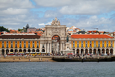 Architecture and street scenery in central Lisbon, Portugal