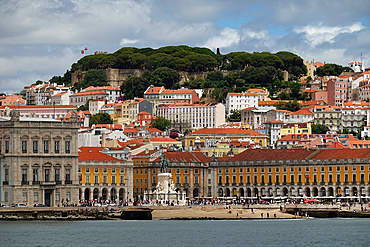 Architecture and street scenery in central Lisbon, Portugal