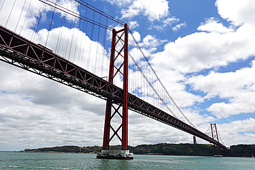 The Tagus River estuary and The 25 de Abril Bridge, in the civil parish of Santa Maria de Belém, Lisbon