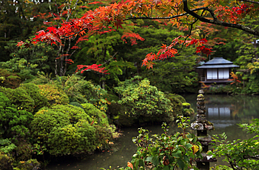 Japanese garden outside the Tokugawa Mausoleum, Nikko, Honshu, Japan, Asia