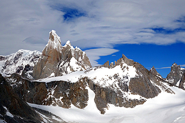 Cerro Torre, El Chalten Massif, Los Glaciares National Park, UNESCO World Heritage Site, Argentine Patagonia, Argentina, South America