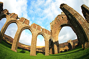 Ruins of Llanthony Priory, Monmouthshire, Wales, United Kingdom, Europe