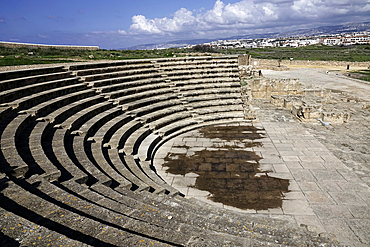 Amphitheatre in the Paphos Archaeological Park, UNESCO World Heritage Site, Paphos, Cyprus, Europe