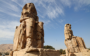 Colossi of Memnon, near Luxor, UNESCO World Heritage Site, Thebes, Egypt, North Africa, Africa