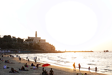 Looking towards Jaffa Tower and Old Jaffa, Tel Aviv