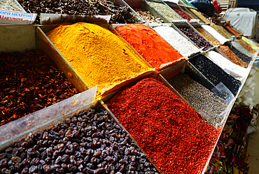 Spices for sale, Central Market, Dushanbe, Tajikistan, Central Asia, Asia