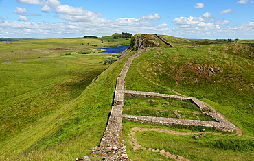 Hadrian's Wall, UNESCO World Heritage Site, North Pennines, Northumberland, England, United Kingdom, Europe