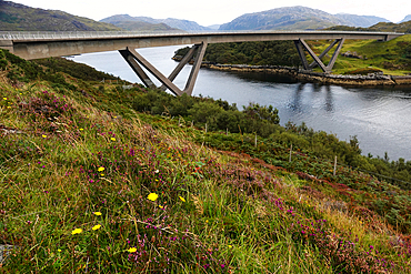 Kylesku Bridge, Kylesku, Sutherland, Highlands, Scotland, United Kingdom, Europe