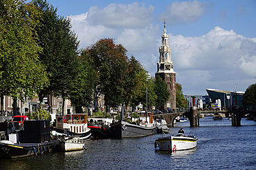 Architecture and urban scenery in central Amsterdam, North Holland, The Netherlands