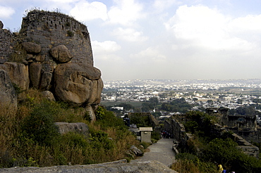 Golconda Fort, Hyderabad, Andhra Pradesh, India, Asia