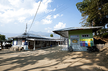 Small, newly built, local government hospital serving remote villages in the Naga hills, Nagaland, India, Asia