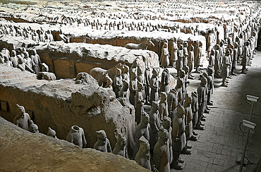 Terracotta Army, funerary sculptures buried with Emperor Qin Shi Huang in 210-209 BC, UNESCO World Heritage Site, Xian, Shaanxi, China, Asia