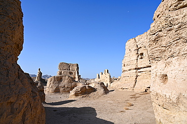 Ruins of Jiaohe Silk Road city, ancient capital of Turfan, Xinjiang Uyghur Autonomous Region, China, Asia