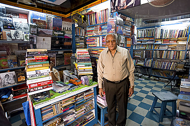 Mr. G. M. Singhvi, Owner of Books Corner, an excellent small bookshop in Jaipur, Rajasthan, India, Asia