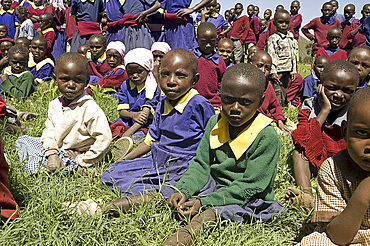 Schoolchildren, Ndogo Primary school, Gilgil district, Rift Valley, Kenya, East Africa, Africa