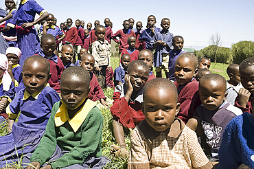 Schoolchildren, Ndogo Primary school, Gilgil district, Rift Valley, Kenya, East Africa, Africa