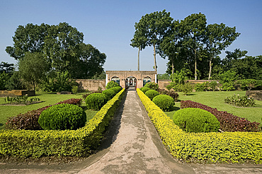 Khushbagh, Garden of Happiness, enclosing the tombs of Siraj-ud-Daulah and his family, Murshidabad, West Bengal, India, Asia