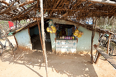 Small village shop in rural Orissa, India, Asia