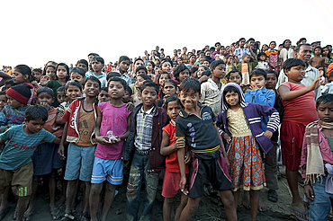 Village children, rural West Bengal, India, Asia