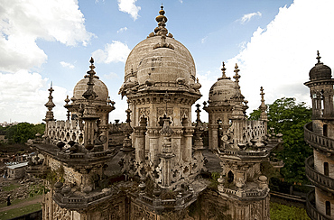 Mahabat Maqbara, built in 1892 over Nawab Mahabat Khan II's grave, with Islamic, Hindu and European influences, Junagadh, Gujarat, India, Asia