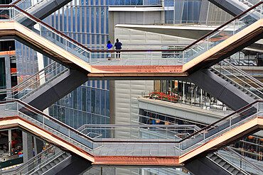 Interior, The Vessel, Staircase, Hudson Yards, Manhattan, New York City, New York, United States of America, North America