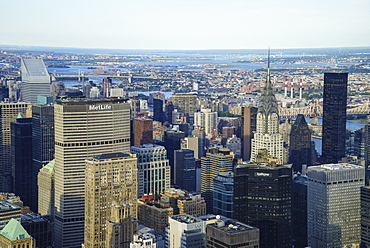 Manhattan skyline with the Chrysler Building in view, Manhattan, New York City, New York, United States of America, North America