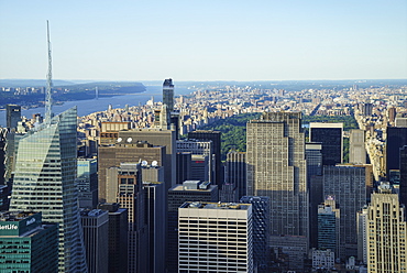 Manhattan skyline looking North, Manhattan, New York City, New York, United States of America, North America