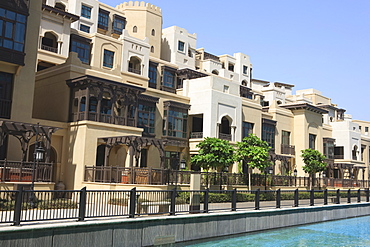 New Moorish style apartment buildings, Downtown Burj Dubai, Dubai, United Arab Emirates, Middle East