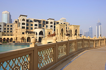 The Moorish style Souk Al Bahar, Downtown Burj Dubai, Dubai, United Arab Emirates, Middle East