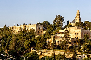 Area around the Dormition Abbey on Mount Zion, Jerusalem, Israel, Middle East