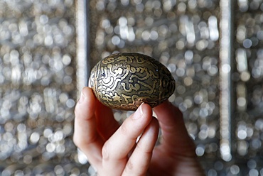 Islamic egg with surats, Chau Doc, Vietnam, Indochina, Southeast Asia, Asia