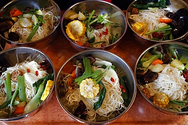 Vegetarian meal, Tu An Buddhist temple, Haute-Savoie, France, Europe