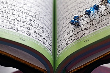 Quran and Tasbih (Muslim prayer beads), France, Europe