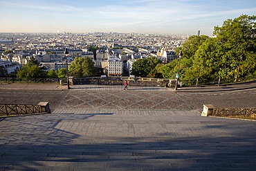 Paris seen from the Sacred Heart (Sacre Coeur) Basilica, Paris, France, Europe