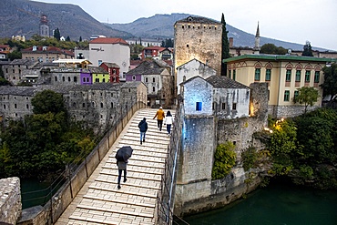 Mostar Bridge, UNESCO World Heritage Site, Mostar, Herzegovina, Bosnia and Herzegovina, Europe