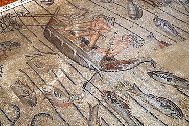 Mosaic floor with Christian symbolism, 4th century, Patriarchal Basilica of Aquileia, UNESCO World Heritage Site, Aquileia, Friuli Venezia Giulia, Italy, Europe