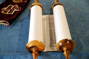 Torah scroll used in the ritual of Torah reading during Jewish prayers, Italy, Europe