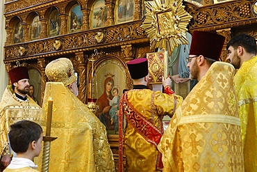 Orthodox Mass in Transfiguration Church, Chisinau, Moldova, Europe