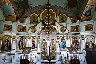 Interior, Tsipova Monastery church, Rezina, Moldova, Europe