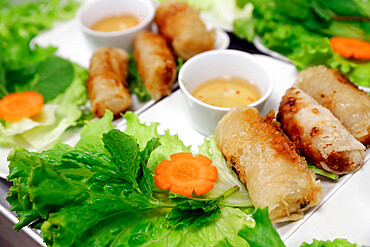 Asian cuisine, authentic Vietnamese Spring Rolls (Nem Ran Hay Cha Gio), Haute-Savoie, France, Europe