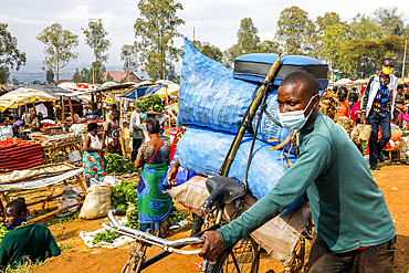 Weekly market in Nyamata, Rwanda, Africa