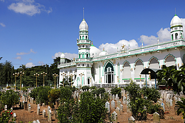 Mubarak Mosque, Old Cham Muslim cemetery, Chau Doc, Vietnam, Indochina, Southeast Asia, Asia